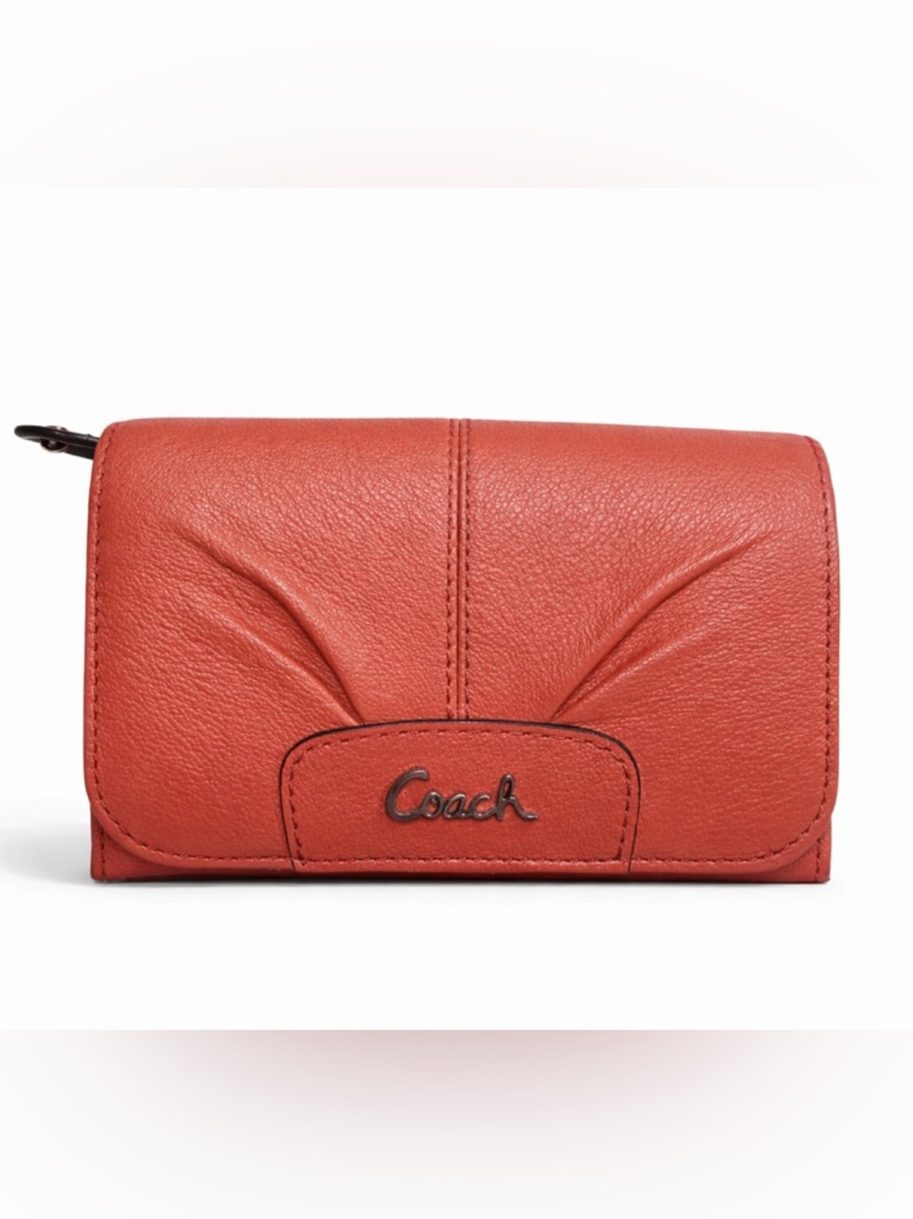 Coach Ashley Pleated Leather Compact Wallet